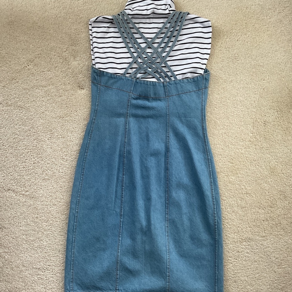 Vintage 90’s World Ciclon Service Denim Dress - Picture 5 of 6